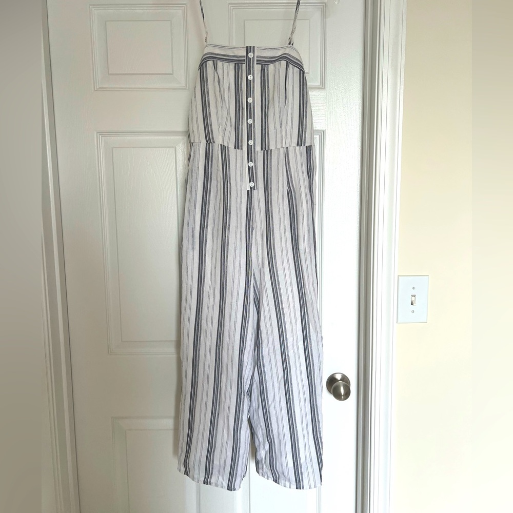 Romper blue & white